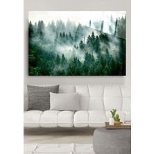 Hinora Yeşil Ağaçlar Cam Tablo, Dekoratif Cam Tablo