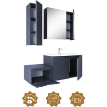 Teta Home Manila 100CM Mdf Banyo Seti + Boy Dolap