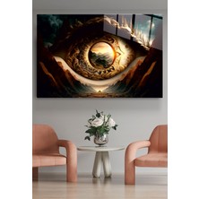 Hinora Soyut Göz Cam Tablo, Dekoratif Cam Tablo