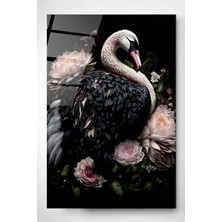 Hinora Kuğu Cam Tablo, Dekoratif Cam Tablo