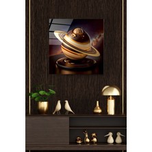 Hinora Satürn Cam Tablo, Dekoratif Cam Tablo