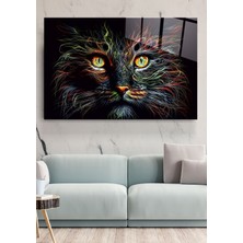 Hinora Kedi Cam Tablo, Dekoratif Cam Tablo