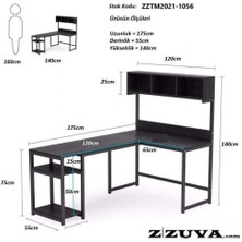Zizuva Özel Raflı Çalışma Masası