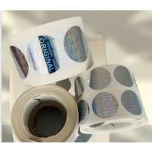 Çankaya Premium Yuvarlak  Orjinal Baskılı 2 cm (20 Mm)Hologram Çıkartma 1000 Adetlik Rulo