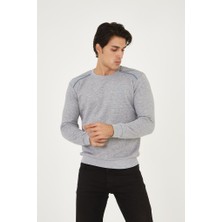 Rey Polo Bisiklet Yaka Omuz Detaylı Basic Sweatshirt