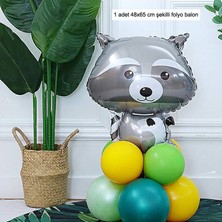 Rakun Şekilli Orman Hayvanları Serisi Süpershape Folyo Balon 1 Adet 48X65 cm