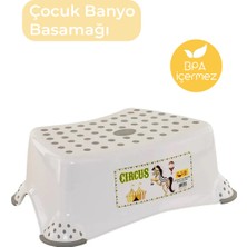 Meleni Baby Kaydırmaz Çocuk Bebek Banyo Basamağı - Kaymaz Lavabo Taburesi