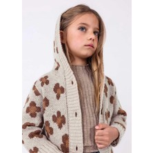 Mayoral 2-9 Yaş Kız Çocuk Jakarlı Örme Hırka Bronz