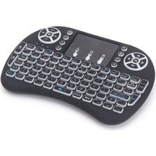 Kingboss Işıklı Küçük Dokunmatik Kablosuz Mini Klavye Mouse Televizyon Ps3 Xbox 360 Pc Uyumlu