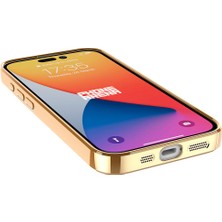 Gpack Apple iPhone 15 Plus Kılıf Magsafe Wireless Şarj Özellikli Setro Silikon Gold