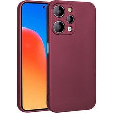 Smcase Xiaomi Redmi 12 Kılıf Renkli Lüx Korumalı Premier Mat Silikon Mürdüm