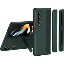 Dlrcase Samsung Galaxy Z Fold 4 Kılıf Standlı Veya Kalemli Lüx Sert Kapak Alp1 Koyu Yeşil