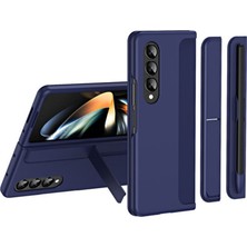 Dlrcase Samsung Galaxy Z Fold 5 Kılıf Standlı Veya Kalemli Lüx Sert Kapak Alp1 Lacivert