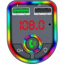 Concord C-616 Rgb Işıklı 2.1 A Şarj USB & Tf Girişi Bluetooth 5.1V Fm Transmitter