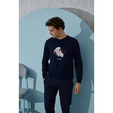 Erkek Uzun Kol Lacivert Pijama Takımı C9T4N3O3