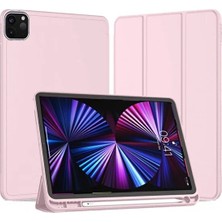 FUJİMAX Apple iPad Pro 11 2021 3.nesil M1 Çipli Kılıf Yatay Standlı Uyku Modlu Kalem Bölmeli Arkası Silikon Smart Kılıf (Model A2377,A2459/01)