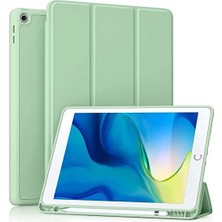 FUJİMAX Apple ipad 9.7 2017 5.nesil Kılıf Yatay Standlı Uyku Modlu Kalem Bölmeli Arkası Silikon Smart Kılıf (Model A1822,A1823)