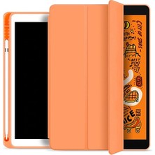 FUJİMAX Apple iPad 10.nesil 10.9 2022 Kılıf Yatay Standlı Uyku Modlu Kalem Bölmeli Arkası Silikon Smart Kılıf (Model A2696,A2757,A2777)