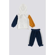 U.S. Polo Assn. Kapüşonlu Beyaz Bebek 2'li Takım