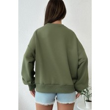 Zaroli Kadın Oversize Favorite Baskılı Ribanalı Sweatshirt