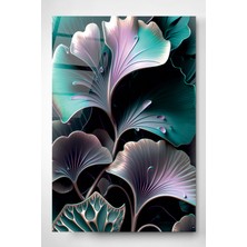 Hinora Leaf Art Cam Tablo, Dekoratif Cam Tablo
