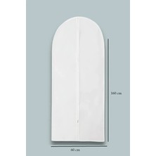 Paris Home 5 Adet Abiye Kılıfı, Abiye Elbise Kılıfı, Kıyafet Kılıfı, Abiye Taşıma Koruma Kılıfı, Gamboç, Elbise Hurcu Beyaz