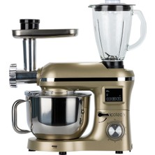 Icotech SM50 Gold LED Ekranlı Hamur Mayalama Kıyma Çekme Blender 2000W 6,5 Litre Stand Mikser Mutfak Şefi Hamur Yoğurma Makinesi