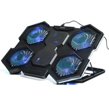 Dark Aeromax 6x LED Fan'lı,84.7 Cfm & 2700±%10 Rpm, 7x Yükseklik Ayarlı, 2x USB 11"-17" Gaming Notebook Soğutucu (DKACNBAR600)