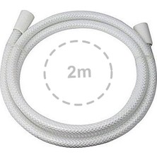 Yapıtaşı YT301 Pvc Örgülü Duş Hortumu Elektrikli Şofben Hortumu Beyaz 2m