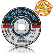 Badem10 Karbosan Metal Kesici Taş Disk Taşlama Spiral Demir Kesme Diski 180X3.0X22.23 mm