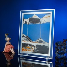 Dikdörtgen Orta BOY(17X13CM) Dekoratif Kum Saati Stres Attırıcı Kum Tablo