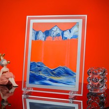 Dikdörtgen Orta BOY(17X13CM) Dekoratif Kum Saati Stres Attırıcı Kum Tablo