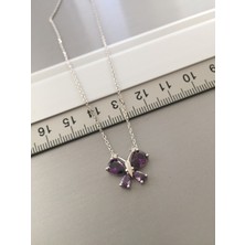 Zeta Jewel Kadın Gümüş Ametist Taşlı Kelebek
