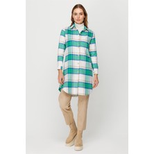 Esswaap Ekose Desenli Oduncu Tunik  Yeşil