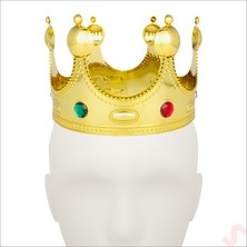 Süsle Bebek ve Parti Plastik Kral Tacı - Altın