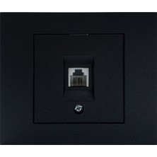 Ovivo Grano Siyah Natural Numeris Telefon Prizi + Çerçeve Dahil 10 Adet