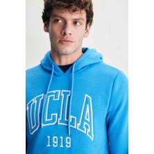 Ucla JEPSEN Açık Mavi Kapüşonlu Pamuklu Nakışlı Şardonlu Standard Fit Erkek Sweatshirt