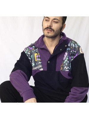 Vatkalimon Kadın Erkek Yarım Fermuarlı Polar Sweatshirt