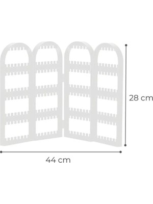 Magev 4 Bölmeli Askılı Takı Organizeri Beyaz