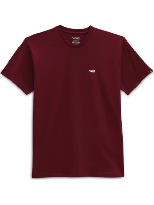 Vans Mn Left Chest Logo Tee Burgundy Erkek T-Shirt