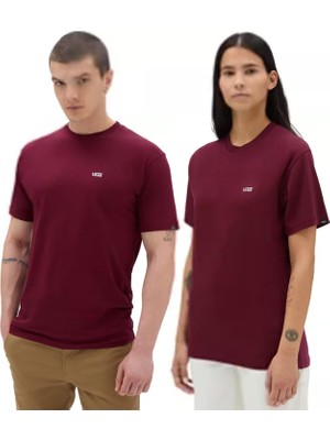 Vans Mn Left Chest Logo Tee Burgundy Erkek T-Shirt