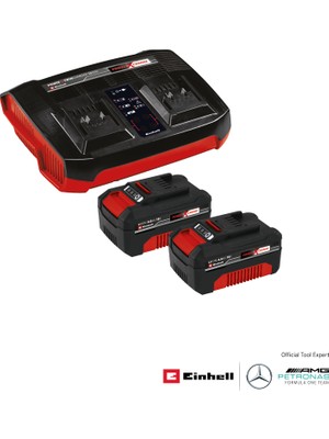 Orijinal Einhell Power X-Change Başlangıç Kiti Akü ve Şarj Cihazı (Li-Ion, 18 V, 2 x 4.0 Ah Akü ve Twincharger şarj cihazı, Tüm Power X-Change cihazları ile uyumlu) - 4512112