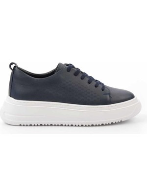 Bambi Lacivert Napa Leather Erkek Sneaker E01811303343