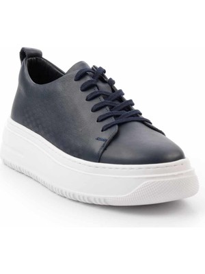 Bambi Lacivert Napa Leather Erkek Sneaker E01811303343