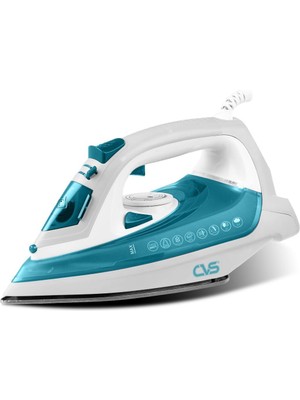 Cvs Dn 5472 Abura Buharlı Ütü 2400 Watt Güçlü Buhar Fonksiyonu ile Turkuaz Renkli Seramik Taban