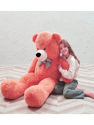 Sole 140 cm Papyonlu Sevimli Peluş Ayı - Sevgiliye Özel Hediye, % 100 Yerli