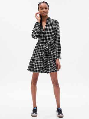Gap Ekose Desenli Mini Elbise