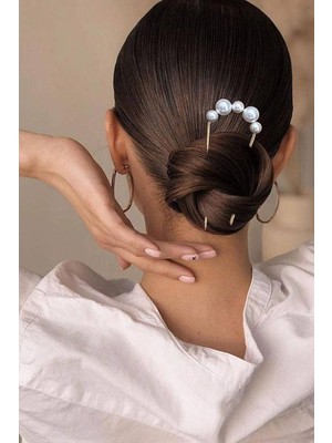 New Obsessions Inci Figürlü U Şeklinde Metal Topuz Çubuğu