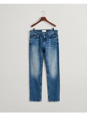 Gant Erkek Mavi Regular Fit Jean Pantolon 1000261.973