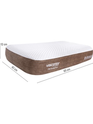 Viscotex Soft Serenity Ergonomik Visco Yastık 65X43X12CM | Boyun Ağrıları Için Yumuşak Hafızalı Baş Yastığı